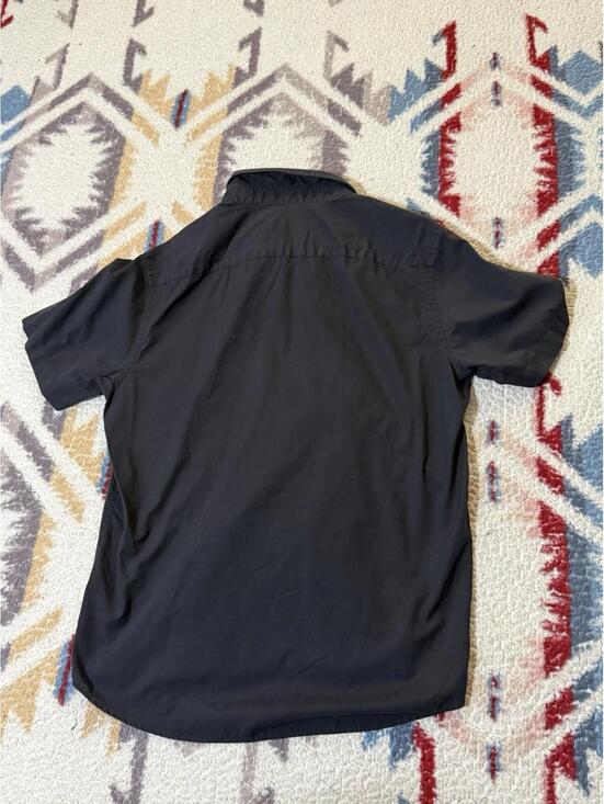 UNTUCKit Shirt Black Short Sleeve Mens Size L Slim Fit 100% Cotton - Picture 4 of 5